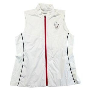 Dunning Golf Solheim Cup 2023 Primaloft Vest Womens XL White Red Zip D2F23V439SC